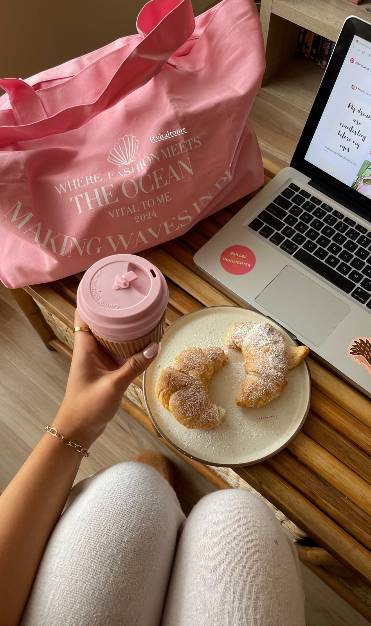 Tote bag Pink Life