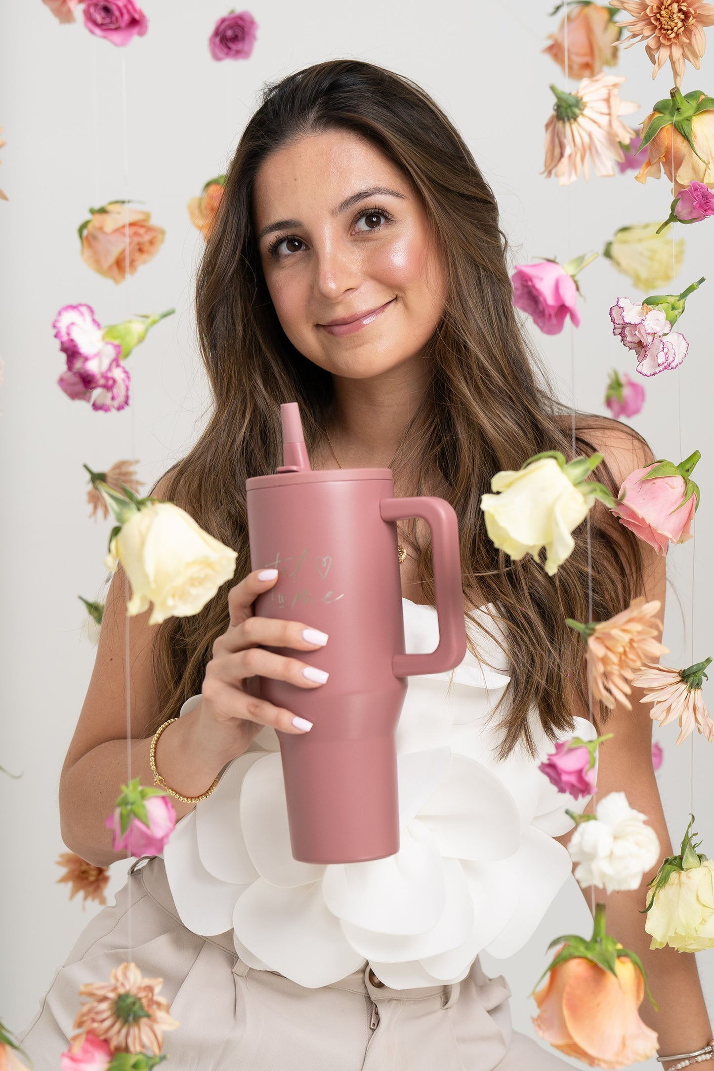 Tumbler Antiderrame Primavera Damasco - Edición Limitada.