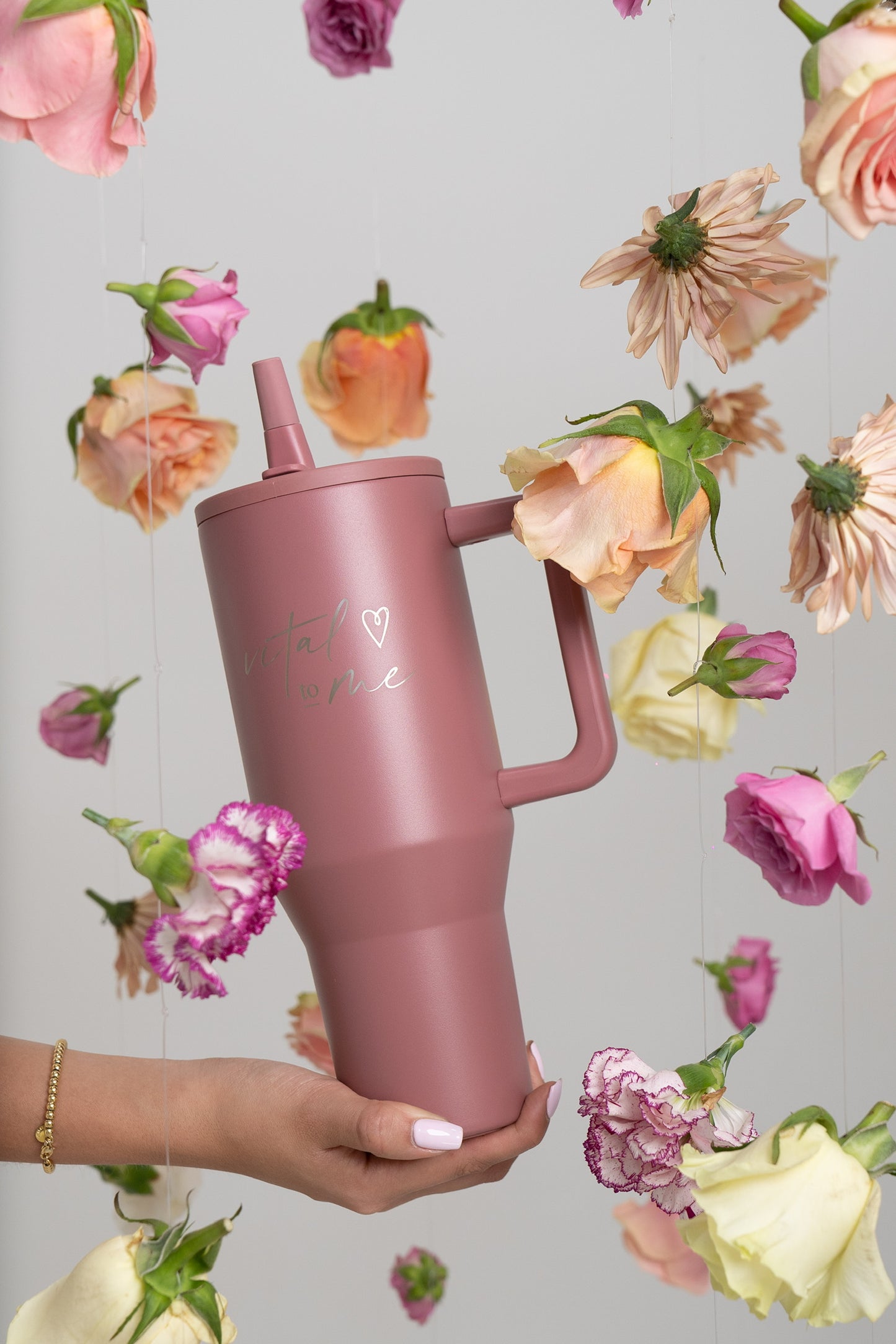 Tumbler Antiderrame Primavera Damasco - Edición Limitada.
