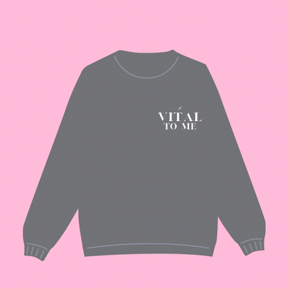 Poleron Vital Oversize Gris