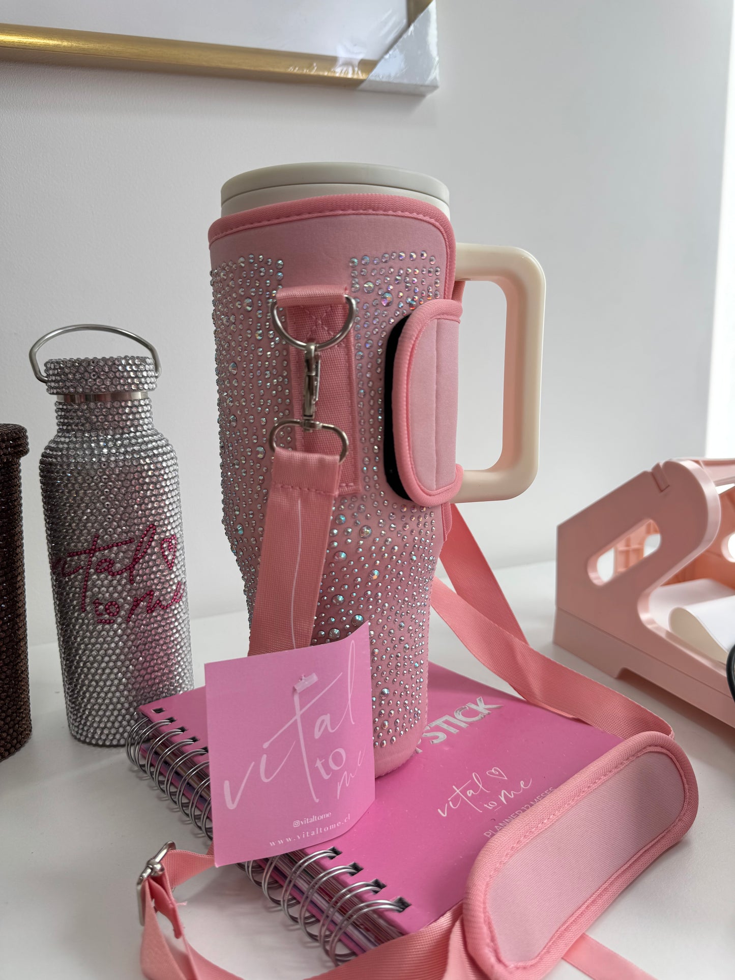 Bolso Tumbler ajustable Rosa