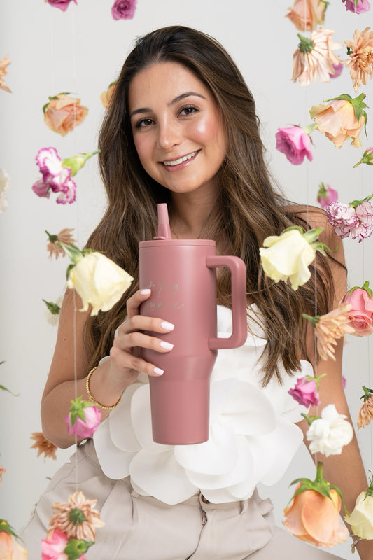 Tumbler Antiderrame Primavera Damasco - Edición Limitada.
