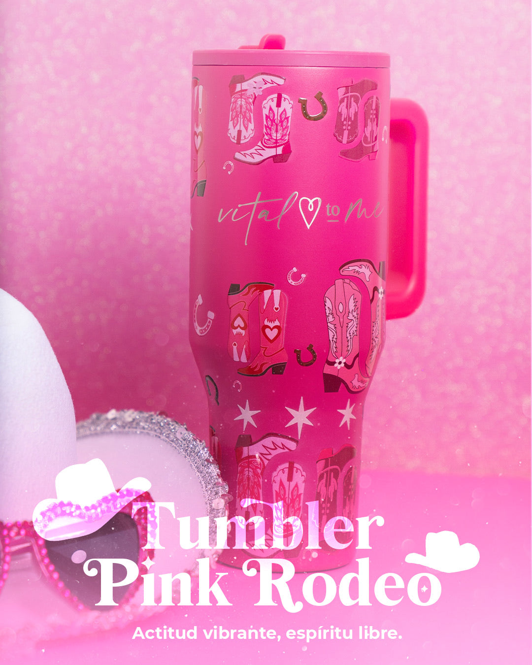 Vaso Vital Pink Rodeo