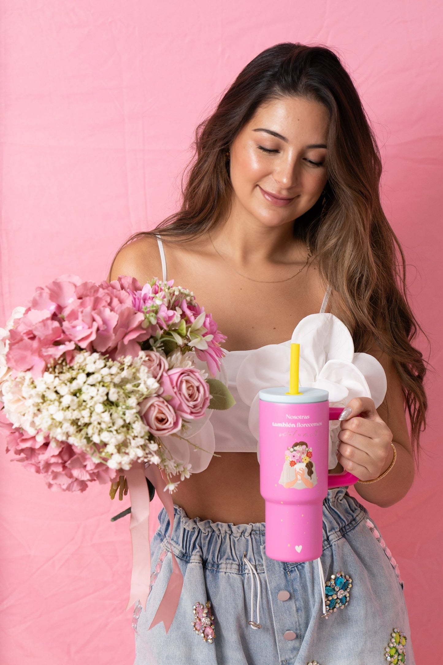 Vaso Vital Rosa Florece