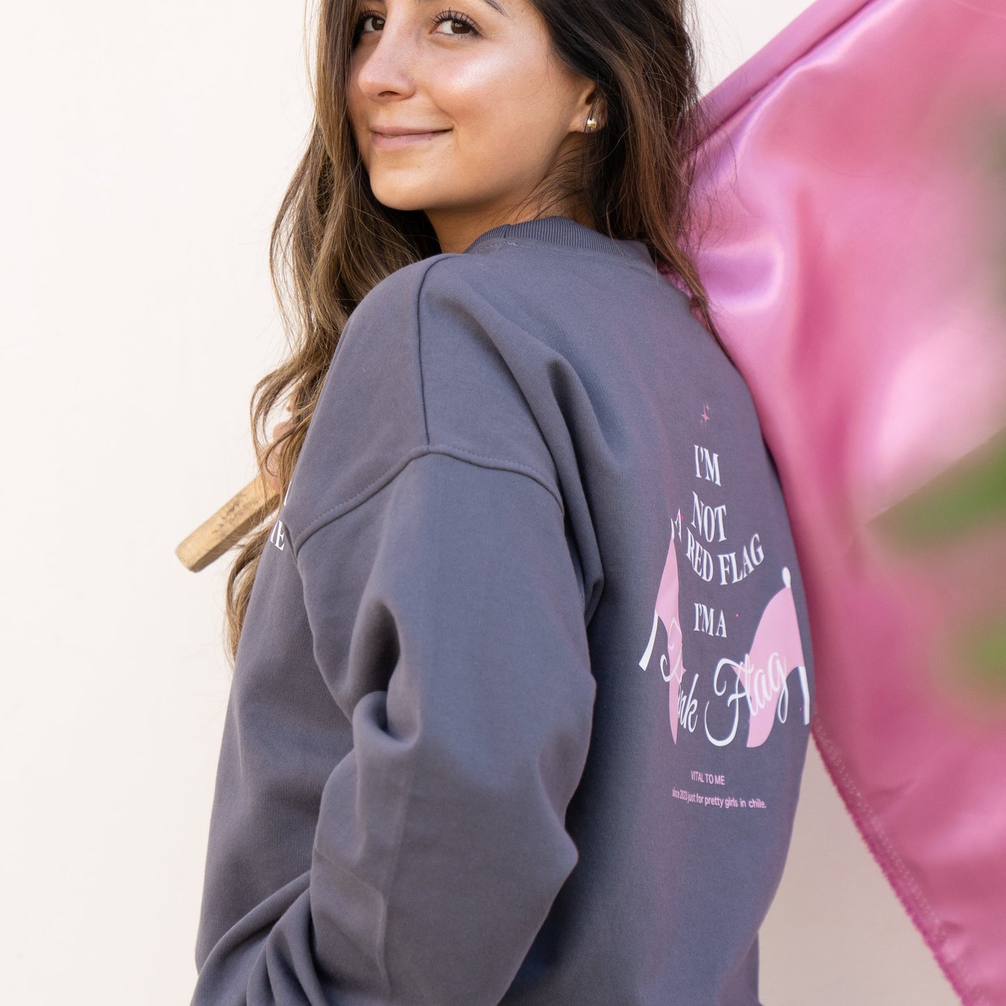 Poleron Vital Oversize Gris