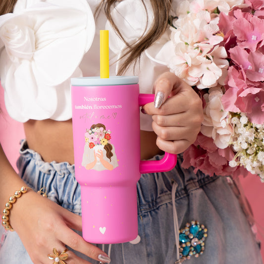 Vaso Vital Rosa Florece
