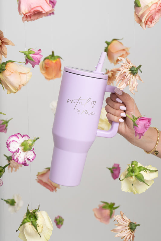 Tumbler Antiderrame Primavera Lila- Edición Limitada.